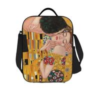 IRUHHGU Personalizzato Il da Gustav Klimt Borse da Pranzo Isolate per Le Donne Pittura Arte Resuable Termico Cooler Cibo Lunch Box Scuola