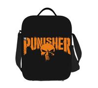 IRUHHGU Scheletro Personalizzato Cranio Pesante Metallo punitore Isolato Pranzo Borse per Le Donne Portatile Frigorifero Termico Cibo Bento Box Viaggi scolastici