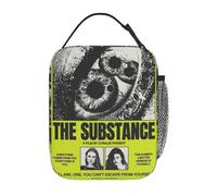 IRUHHGU The Substance Movie Horror Style Borse per Il Pranzo Isolate termicamente Contenitore per Sacchetti per Alimenti Portatili Contenitori per Il Pranzo Uomo Donna Thermo Cooler Lunch Boxes