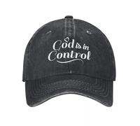 IRUHHGU Unisex Dio È in Controllo Stampato Berretto da Baseball Regolabile Performance Cappello Snapback cap