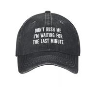 IRUHHGU Unisex Non MetterMi Fretta STO Aspettando L'Ultimo Minuto Stampato Berretto da Baseball Cappello da Golf da Golf Regolabile Cappellino da Baseball Snapback