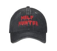 IRUHHGU Vintage Milf Hunter Divertente Berretti da Baseball Uomo Donna Distressed Lavato Copricapo Allenamenti All'aperto Cappello Cappello Morbido Non Strutturato