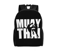 IRUHHGU Zaini Muay Thai con Stampa 3D Personalizzata Thailandia Fighter Kickboxing Scuola Marziale College Borse da Viaggio Bookbag Si Adatta a Laptop da 15 Pollici