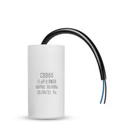 Iruihoo Condensatore CBB60 450V 10uf 50/60Hz, condensatore di marcia del motore, condensatore di soppressione delle interferenze, condensatore di avviamento del motore,microfarad con cavo