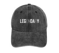 IRURYSHH Design delle Parole leggendario Semplice e audace, con la Parola leggendario in Un Cappellino da Baseball Lavato Pulito e Moderno