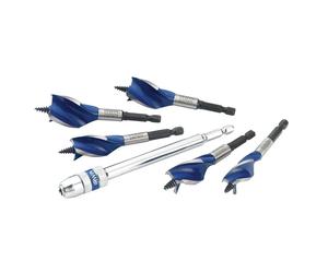 Irwin Blu Solco 6X Stubby Legno Punta Set, 5 Pezzi: 16-25mm + Estensione IRW1922