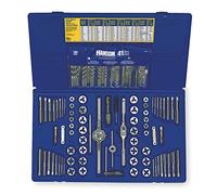 Irwin Hanson Machine Screw/Fractional/Metric Tap and hex die and drill bit Deluxe set, 117 pezzi 26377, 26377