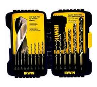 Irwin Industrial Tools Fractional straight Shank Jobber length metal Index drill bit set, 316015