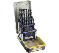 IRWIN Tools 3018004, Set di punte per trapano in ossido nero con indice metallico con custodia, 29 pezzi