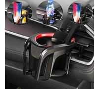 IRYNA Portabicchieri auto,2 in 1 Supporto cellulare per auto universale porta bevande auto regolabile porta telefono macchina per bocchette ventilazione auto,Portabottiglie per bibite,acqua e caffè