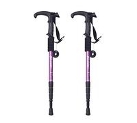 Irypulse 1 Paio Bastone da Trekking Ultralight Durable Aviation Class Alluminio Walking Staff Antishock Regolabile Telescopico Outdoor Hicking Climbing Stick per Uomini Donne e Bambini Viola