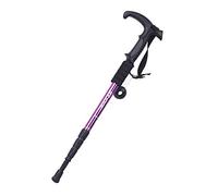 Irypulse Singolo Bastone da Trekking Ultralight Durable Aviation Class Alluminio Walking Staff Antishock Regolabile Telescopico Outdoor Hicking Climbing Stick per Uomini Donne e Bambini Viola