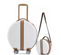 IRYZE Valigia Trolley Valigia A Mano Rotonda Da 2 Pezzi 18 In Valigia Con Valigia Trolley Con Blocco Password Bagaglio a Mano (Color : D, Size : 2 piece)
