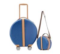 IRYZE Valigia Trolley Valigia A Mano Rotonda Da 2 Pezzi 18 In Valigia Con Valigia Trolley Con Blocco Password Bagaglio a Mano (Color : A, Size : 2 piece)