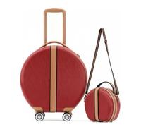 IRYZE Valigia Trolley Valigia A Mano Rotonda Da 2 Pezzi 18 In Valigia Con Valigia Trolley Con Blocco Password Bagaglio a Mano (Color : F, Size : 2 piece)