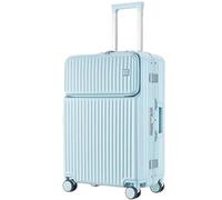 IRYZE Valigia Trolley Valigia Con Serratura Di Sicurezza Per Bagagli Con Telaio In Alluminio Resistente E Resistente Ai Bagagli Bagaglio a Mano (Color : Blue, Size : 24in)