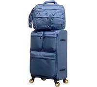 IRYZE Valigia Trolley Valigia Verticale Espandibile Con Ruote, Set Da 2 Pezzi, Ruote Girevoli, Lucchetto TSA Per Il Viaggio Bagaglio a Mano (Color : Blue, Size : 20in)