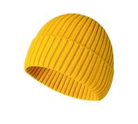 Irzaki Berretto invernale da uomo e da donna, in pile, lavorato a maglia, per attività all'aperto e uso quotidiano, Giallo, Taglia unica