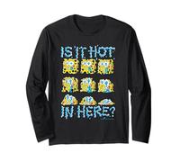 Is It Hot in Here? Melting Spongebob Grid Funny Cartoon Maglia a Manica