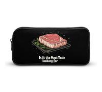 is it meat you re looking for Pencil Case grande capacità penna sacchetto sacchetto sacchetto di cancelleria organizzatore trucco borsa