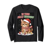 Is This Jolly Enough - Decorazione Natalizia a Forma di Gatto Maglia a Manica