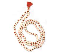 IS4A 8 mm TULSI SACRO BASILICO PERLINE JAPA MALA COLLANA ANNOTATA A MANO KARMA (108+1) PERLINE BENEDIZZATE ED ENERGIZZATE HINDU TIBETAN BUDDHIST SUBHA ROSARIO, 8 mm, Legno, Nessuna pietra preziosa