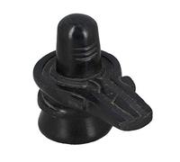 IS4A Marble Shiva Lingam Shiv Ling Idol Murti Shivling (nero, piccolo)
