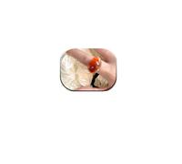IS4U Anello per nocche in plastica acrilica grosso colorato Anello geometrico semplice anello spesso in resina Anello geometrico Carino moda estetica Y2K Anello di dichiarazione Spessore Cupola nocca