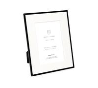 Isaac Jacobs Cornice portafoto in metallo nero opaco, 15 x 20 cm (10 x 15 cm), classica cornice portafoto in metallo realizzata da tavolo e da appendere, decorazione per la casa e l'ufficio, galleria