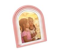 Isaac Jacobs Cornice portafoto verticale in resina ad arco rosa con design sfumato, cornice decorativa, da tavolo e da parete, da appendere e decorazione per la casa (10 x 15 cm, verticale, rosa)