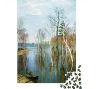 Isaac Levitan Puzzle dipinto Da 1000 Pezzi, Puzzles museo Per Adulti, opere d'arte famose nel mondo Impossible Rompicapo, Gioco Di Abilità Colorato, Regalo Per Le Vacanze O Per Il Compleanno