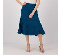 Isaac Mizrahi Live! Gonna a balze in voile di cotone con pizzo