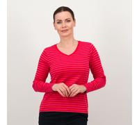 Isaac Mizrahi Live! Maglia maniche lunghe fantasia a righe con scollo a V