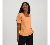 Isaac Mizrahi Live! T-shirt in cotone pima con scollo squadrato