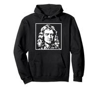 Isaac Newton Fisica Scienza Ritratto Vintage Grafica Felpa con Cappuccio