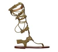 Isabel Marant Gray Leather Flip-Flop Sandals - EU39/US9