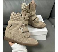 ISABEL Sneakers alte da donna di alta qualità, realizzate in vera pelle con suola spessa 8 cm e chiusura in: scarpe versatili per il tempo libero e lo sport. EUR35,EUR36,EUR37,EUR38,EUR39,EUR40,EUR41,