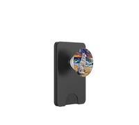 Isabella Husky Starry Night White Dog at the Beach Opera d'arte PopSockets PopWallet per MagSafe