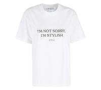Isabelle Blanche, ,Tops ,Donna ,Bianco ,S T-Shirt con Stampa Slogan
