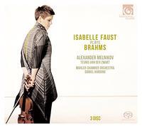 イザベル・ファウスト / ブラームス演奏集 (Isabelle Faust plays Brahms / Isabelle Faust | Alexander Melnikov | Teunis Van Der Zwart | Mahler Chamber Orchestra | Daniel Harding) [3SACDシングルレイヤー] [日本語帯・解説付]