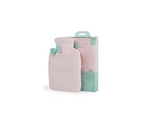 Isabelle Laurier - Borsa dell'acqua calda con rivestimento in velluto - Borsa dell'acqua calda 1 L Rosa- Regalo da donna