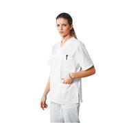 Isacco 045000A Collo a V Casacca, Taglia XXXL, Bianco