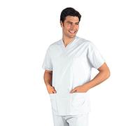 Isacco 045008 Collo a V Casacca, Taglia XXL, Bianco