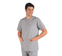Isacco 045012 Collo a V Casacca, Taglia L, Grigio