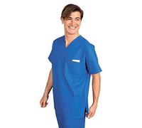 Isacco 045400 Collo a V Casacca, Taglia L, Azzurro Ospedale