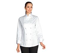 Isacco 057520 Bottoni a Pressione Lady Chef Giacca, Taglia S, Bianco