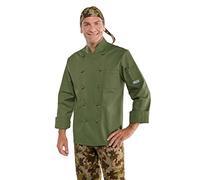 Isacco 058034 Bottoni Antipanico Cuoco Classica Giacca, Taglia M, Militare