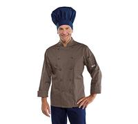 Isacco 058036 Bottoni Antipanico Cuoco Classica Giacca, Taglia L, Fango