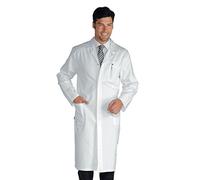 Isacco 060108 Bottoni a Pressione Medico Camice, Taglia L, Bianco