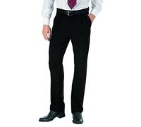 Isacco 063200 Uomo 2 Pinces Pantalone, Taglia 46, Nero